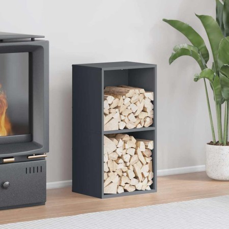 Leñero antracita 40x30x75 cm Acero laminado en frío by , Firewood bags and holders - Ref: Foro24-864193, Price: 86,47 €, Disc...
