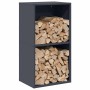 Leñero antracita 40x30x75 cm Acero laminado en frío by , Firewood bags and holders - Ref: Foro24-864193, Price: 86,47 €, Disc...