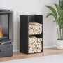 Leñero negro 40x30x80 cm Acero laminado en frío by , Firewood bags and holders - Ref: Foro24-864187, Price: 85,39 €, Discount: %