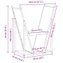 Leñero antracita 69,5x35x81 cm Acero laminado en frío von , Brennholztaschen und -halter - Ref: Foro24-864179, Preis: 69,35 €...