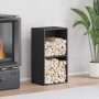 Leñero negro 40x30x75 cm Acero laminado en frío by , Firewood bags and holders - Ref: Foro24-864191, Price: 83,60 €, Discount: %
