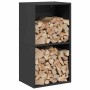 Leñero negro 40x30x75 cm Acero laminado en frío by , Firewood bags and holders - Ref: Foro24-864191, Price: 83,60 €, Discount: %