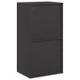 Leñero negro 40x30x75 cm Acero laminado en frío