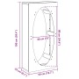 Leñero 50x23x100 cm Stainless Steel von , Brennholztaschen und -halter - Ref: Foro24-864185, Preis: 127,12 €, Rabatt: %