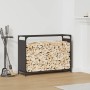 Leñero negro 90x28x65 cm Acero laminado en frío von , Brennholztaschen und -halter - Ref: Foro24-864203, Preis: 60,66 €, Raba...