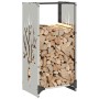 Leñero 40x30x80 cm acero inoxidable by , Firewood bags and holders - Ref: Foro24-864229, Price: 67,97 €, Discount: %