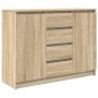 Aparador con cajones roble Sonoma 100,5x35x76 cm de , Aparadores - Ref: Foro24-3328446, Precio: 147,46 €, Descuento: %