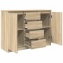 Aparador con cajones roble Sonoma 100,5x35x76 cm de , Aparadores - Ref: Foro24-3328446, Precio: 147,46 €, Descuento: %