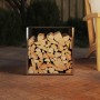 Leñero de acero inoxidable 40x40x40 cm de , Bolsas y soportes de leña - Ref: Foro24-864241, Precio: 57,22 €, Descuento: %