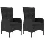 Garden table and chairs 3 pieces synthetic rattan black acacia wood by vidaXL, Garden sets - Ref: Foro24-3058537, Price: 319,...