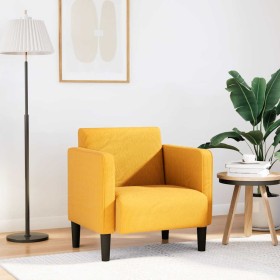 Sillón con reposabrazos amarillo claro 54 cm tejido de pana by , Armchairs - Ref: Foro24-4100521, Price: 135,17 €, Discount: %