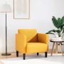 Sillón con reposabrazos amarillo claro 54 cm tejido de pana by , Armchairs - Ref: Foro24-4100521, Price: 135,17 €, Discount: %