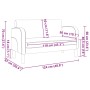 Sofá Loveseat gris oscuro 110 cm cuero sintética by , Sofas - Ref: Foro24-4100542, Price: 182,37 €, Discount: %