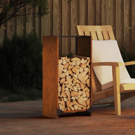 Leñero 40x30x80 cm acero corten by , Firewood bags and holders - Ref: Foro24-864236, Price: 55,07 €, Discount: %