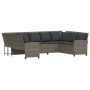 Sofá de jardín con cojines ratán sintético gris von , Gartensets - Ref: Foro24-3365331, Preis: 570,29 €, Rabatt: %