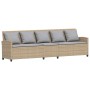 Sofá de jardín con cojines ratán sintético beige by , Garden sets - Ref: Foro24-3365333, Price: 570,50 €, Discount: %