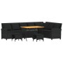 Set de sofás de jardín en forma de L con cojines 4 pzas negro von , Gartensets - Ref: Foro24-3365325, Preis: 582,92 €, Rabatt: %