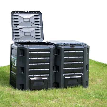 Black garden composter 1600 L by vidaXL, Composters - Ref: Foro24-312275, Price: 228,34 €, Discount: %