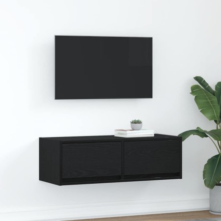Mueble de TV de madera de roble negro 80x31x25,5 cm von , TV-Möbel - Ref: Foro24-861510, Preis: 56,40 €, Rabatt: %