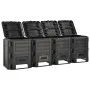 Black garden composter 1600 L by vidaXL, Composters - Ref: Foro24-312275, Price: 228,34 €, Discount: %