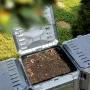 Black garden composter 1600 L by vidaXL, Composters - Ref: Foro24-312275, Price: 228,34 €, Discount: %