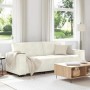 Sofá de 3 plazas terciopelo color crema 180 cm by , Sofas - Ref: Foro24-4105038, Price: 302,86 €, Discount: %