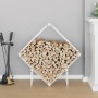 Leñero blanco 100x25x100 cm Acero laminado en frío by , Firewood bags and holders - Ref: Foro24-864288, Price: 37,36 €, Disco...