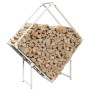 Leñero blanco 100x25x100 cm Acero laminado en frío by , Firewood bags and holders - Ref: Foro24-864288, Price: 37,36 €, Disco...