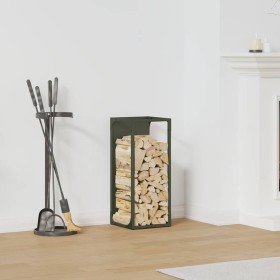 Leñero verde oliva 25x25x60 cm Acero laminado en frío von , Brennholztaschen und -halter - Ref: Foro24-864262, Preis: 38,04 €...