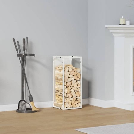 Leñero blanco 25x25x60 cm Acero laminado en frío von , Brennholztaschen und -halter - Ref: Foro24-864260, Preis: 38,04 €, Rab...