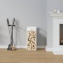 Leñero blanco 25x25x60 cm Acero laminado en frío von , Brennholztaschen und -halter - Ref: Foro24-864260, Preis: 38,04 €, Rab...