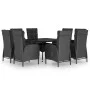 Garden dining set 9 pieces PE rattan and black glass by vidaXL, Garden sets - Ref: Foro24-3058532, Price: 1,00 €, Discount: %