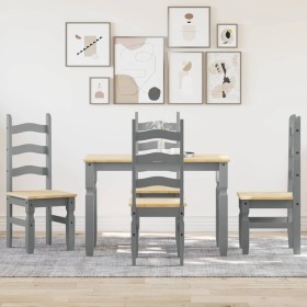 Juego de comedor Panama 5 pzas madera maciza de pino gris de , muebles para cocinas y comedores - Ref: Foro24-3345198, Precio...