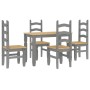 Juego de comedor Panama 5 pzas madera maciza de pino gris by , Furniture sets for kitchens and dining rooms - Ref: Foro24-334...