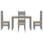 Juego de comedor Panama 5 pzas madera maciza de pino gris by , Furniture sets for kitchens and dining rooms - Ref: Foro24-334...