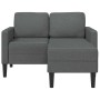 Sofá de 2 plazas con chaise longue en forma L gris oscuro 125cm by , Sofas - Ref: Foro24-4107062, Price: 309,45 €, Discount: %