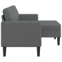 Sofá de 2 plazas con chaise longue en forma L gris oscuro 125cm by , Sofas - Ref: Foro24-4107062, Price: 309,45 €, Discount: %