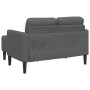 Sofá de 2 plazas con chaise longue en forma L gris oscuro 125cm by , Sofas - Ref: Foro24-4107062, Price: 309,45 €, Discount: %