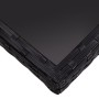 Set de comedor de jardín 9 piezas ratán PE y vidrio negro
