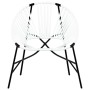 Silla de jardín con forma huevo ratán sintético blanco y negro von , Gartenstühle - Ref: Foro24-4009288, Preis: 83,24 €, Raba...