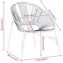 Silla de jardín con forma huevo ratán sintético blanco y negro von , Gartenstühle - Ref: Foro24-4009288, Preis: 83,24 €, Raba...