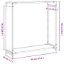 Leñero antracita 90x28x90 cm Acero laminado en frío von , Brennholztaschen und -halter - Ref: Foro24-864217, Preis: 65,30 €, ...