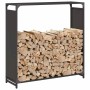 Leñero negro 90x28x90 cm Acero laminado en frío de , Bolsas y soportes de leña - Ref: Foro24-864215, Precio: 63,45 €, Descuen...