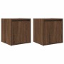 Mesillas de noche de pared 2 uds roble marrón 38x34x40 cm von , Nachttische - Ref: Foro24-861242, Preis: 66,25 €, Rabatt: %