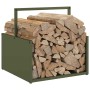 Leñero verde oliva 40x40x40 cm Acero laminado en frío von , Brennholztaschen und -halter - Ref: Foro24-864274, Preis: 41,19 €...