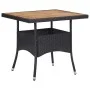 Gartenmöbel 3 Stück synthetisches Rattan schwarz Akazienholz von vidaXL, Gartensets - Ref: Foro24-3058527, Preis: 393,06 €, R...