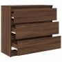 Aparador roble marrón 80x35x76 cm madera de ingeniería by , Sideboards - Ref: Foro24-861739, Price: 103,09 €, Discount: %