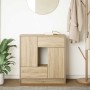 Aparador con cajones y puertas roble Sonoma 70,5x34x74,5 cm de , Aparadores - Ref: Foro24-861843, Precio: 97,57 €, Descuento: %