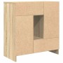 Aparador con cajones y puertas roble Sonoma 70,5x34x74,5 cm de , Aparadores - Ref: Foro24-861843, Precio: 97,57 €, Descuento: %