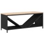 Leñero con tablero de madera negro 100,5x35,5x40 cm by , Firewood bags and holders - Ref: Foro24-864255, Price: 105,39 €, Dis...